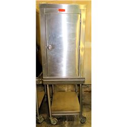 Stainless Steel Holding Cabinet on Rolling Cart 23.5"W x 29"D x 40"H