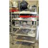 Image 1 : Rolling Stainless Steel 5-Tier Shelving Unit w/ Adjustable Metal Shelves (Shelf Only). Contents not 