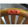 Image 3 : Qty 8 Curved Wooden Chairs w/ Red Cushion Seat