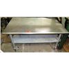 Image 1 : Rolling Stainless Steel Work Table w/ Undershelf