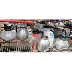 Multiple Misc Glass & Stainless Steel Coffee Pots