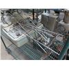 Image 2 : Green Metal Wire Shelving Unit & Contents: Pots, Ice Cream Topping Dispenser, etc
