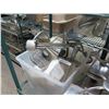 Image 3 : Green Metal Wire Shelving Unit & Contents: Pots, Ice Cream Topping Dispenser, etc