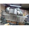 Image 6 : Green Metal Wire Shelving Unit & Contents: Pots, Ice Cream Topping Dispenser, etc
