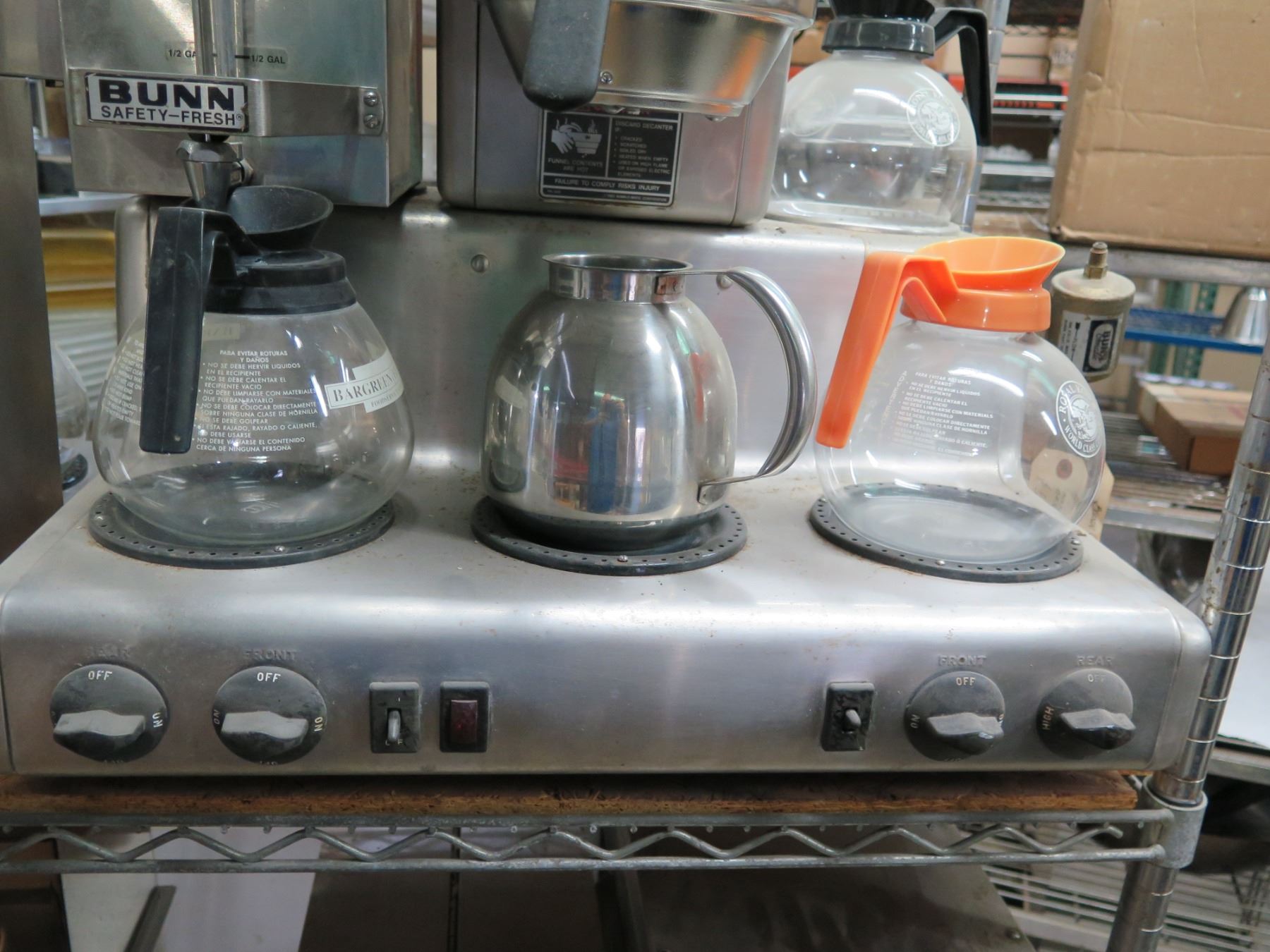 Bunn O'Matic PL35 Double Brew Coffee Maker w/ 3 Extra Warmers & Coffee Pots