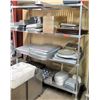 Image 1 : Rolling 3-Tier Shelving Unit w/ Adjustable Metal Shelves (Shelf Only, no contents)