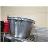Image 2 : Contents of Shelf: Multiple Plastic Food Storage Containers w/ Lids, Steel Pans, etc