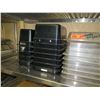 Image 7 : Contents of Shelf: Multiple Plastic Food Storage Containers w/ Lids, Steel Pans, etc