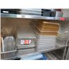 Image 9 : Contents of Shelf: Multiple Plastic Food Storage Containers w/ Lids, Steel Pans, etc