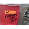 Image 11 : Contents of Shelving Unit:Multiple Plastic Food Storage Containers, Steel Pans, etc