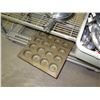 Image 2 : Metal Wire 4-Tier Shelving Unit & Contents - Muffin Tins, Woks, Sieves, Utensils, etc