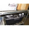 Image 7 : Metal Wire 4-Tier Shelving Unit & Contents - Muffin Tins, Woks, Sieves, Utensils, etc