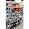 Image 1 : Metal Wire 4-Tier Shelving Units & Contents: Nemco Soup Warmers, Receipt Printers, Pots, etc