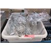 Image 1 : Bin of Salt & Vinegar Bottles w/ Lids & Metal Stand