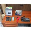Image 8 : Misc Office Supplies: Time Clock, Hole Punch, Tape Dispensers, etc