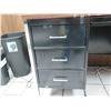 Image 2 : Black Metal Desk w/ 5 Drawers, Steel Legs & Laminate Top 5’W x 30"D x 30”H