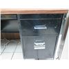 Image 3 : Black Metal Desk w/ 5 Drawers, Steel Legs & Laminate Top 5’W x 30"D x 30”H