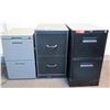 Image 1 : Qty 3 Metal & Plastic 2-Drawer Vertical File Cabinets