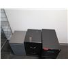 Image 2 : Qty 3 Metal & Plastic 2-Drawer Vertical File Cabinets