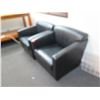 Image 3 : Qty 2 Black Leather-Like Upholstered Club Chairs 39.5”’W x 29.5”D x 27.5”H