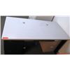 Image 3 : Black Metal Desk w/ 2 Drawers, File Cabinet, White Laminate Top 5’W x 29.5"D x 28.5”H