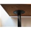 Image 2 : Wood & White Laminate Table w/ 2 Metal Legs