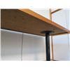 Image 3 : Wood & White Laminate Table w/ 2 Metal Legs