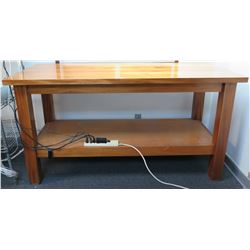 Wooden Table w/ Undershelf 69”’W x 30”D x 37”H