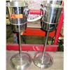 Image 1 : Qty 2 Freestanding Ice Wine Buckets w/ Pedestal Stand