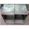 Image 1 : Qty 2 Rolling Stainless Steel Work Table Cabinets w/ Open Front