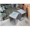 Image 4 : Qty 2 Rolling Stainless Steel Work Table Cabinets w/ Open Front