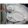 Image 3 : Qty 2 Bins Dishes - Square & Oval Serving Plates & Ramekins