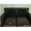 Image 3 : Brown Leather-Like Loveseat w/ 2 Cushions