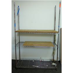 Adjustable 3-Tier Wire Shelving Unit