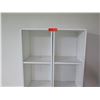 Image 2 : Qty 2 Tall White Shelves w/ 5 Compartments