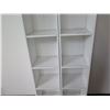 Image 3 : Qty 2 Tall White Shelves w/ 5 Compartments