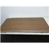 Image 2 : Portable Folding White Plastic Table w/ Metal Legs & Small Metal Table
