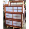 Image 1 : Qty 7 Pieces Tokyo Wooden Wall-Mount Cabinets w/ Glass Doors 49”’W x 14”D x 18”H