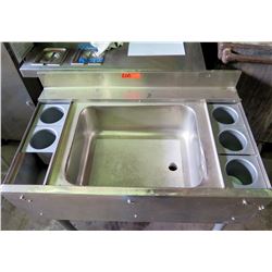 Stainless Steel Ice Bin w/ 5 Well Inserts