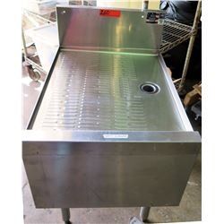 Stainless Steel Freestanding Ribbed Drain Board  18”’W x 24”D x 3’H