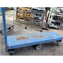 Metal 6-Caster Rolling Diamond Plate Platform Dolly Cart