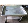 Image 1 : Stainless Steel Rolling Drain Tray w/ Edge Guard & Undershelf