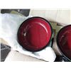 Image 3 : Qty 14 Red Black Lacquer Bowls