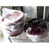 Image 3 : Qty 9 Red Black Lacquer Bowl Lids