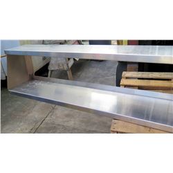 Stainless Steel Wall-Mount Shelving Unit