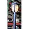 Image 1 : Black Metal Freestanding Rolling Lamp Post w/ Light