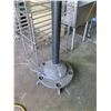 Image 3 : Black Metal Freestanding Rolling Lamp Post w/ Light