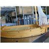 Image 4 : Decorative Wood & Bamboo Boat w/ Netting