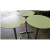 Image 1 : Qty 3 Round Tables w/ Metal Pedestal Base