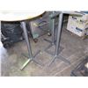 Image 2 : Qty 3 Round Tables w/ Metal Pedestal Base + 1 Extra Base
